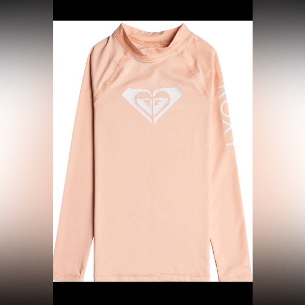Roxy Girls' Whole Hearted Long Sleeve Rashguard Surf Shirt NWT size 16